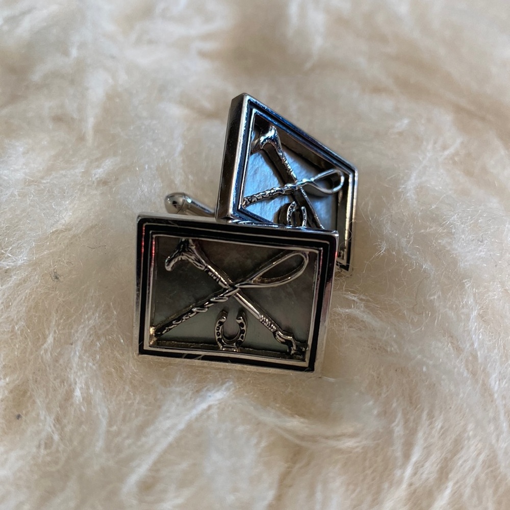 Swank vintage cuff links. Silver.